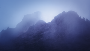 El Teide Caldera nightsky fog clouds